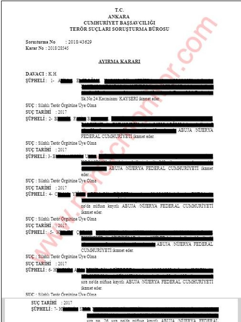 أعضاء السفارة التركية في نيجيريا