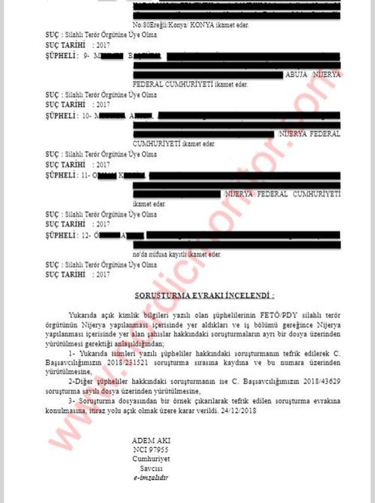 أعضاء السفارة التركية في نيجيريا