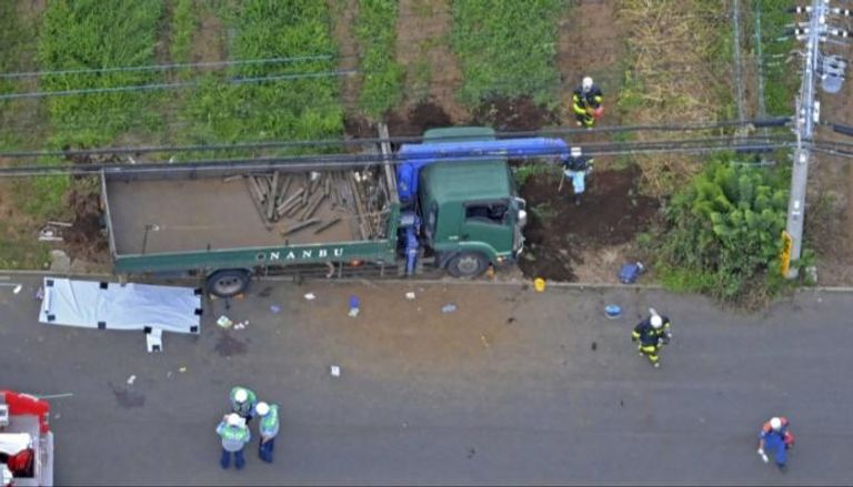 شاحنة تدهس طلابا في اليابان