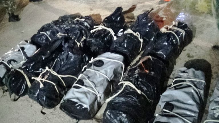 كمية الكوكايين التي تم ضبطها غرب الجزائر جانب من كميات الكوكايين المضبوطة