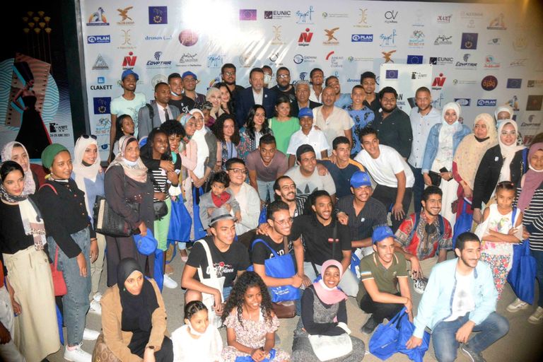 جانب من ورش مهرجان أسوان الدولي لأفلام المرأة