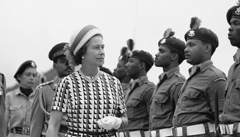 الملكة إليزابيث أثناء زيارة باربادوس عام 1977