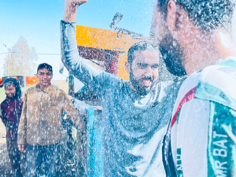 من إحدى عمليات الحفر التي قامت بها المبادرة