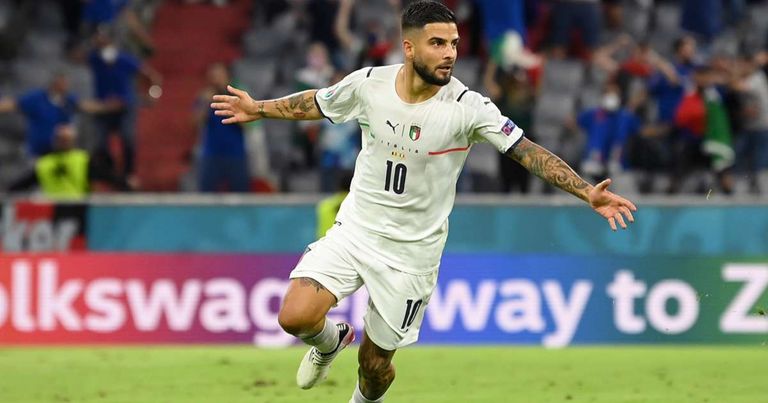 إنسيني كان أحد نجوم موقعة بلجيكا ضد إيطاليا في يورو 2020 مانشيني مدرب منتخب إيطاليا في يورو 2020