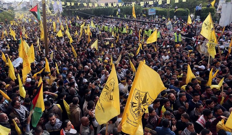 جانب من مظاهرة رام الله المنددة بسياسات عباس