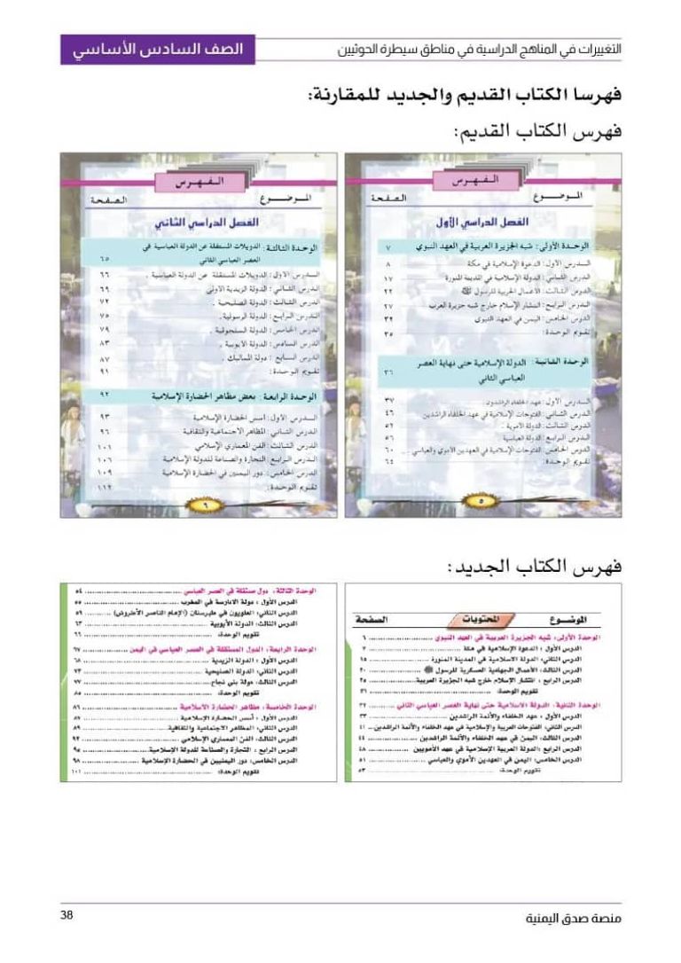 جانب من التقرير الذي يرصد تشويه الحوثي لمناهج التعليم في اليمن