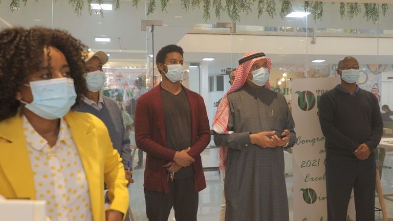 جانب من حفل تحالف القهوة العالمي في إثيوبيا