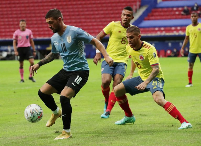 من مباراة كولومبيا وأوروجواي