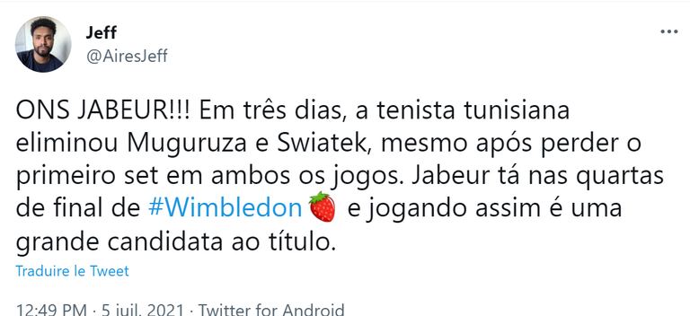 أنس جابر تواصل كتابة التاريخ في ويمبلدون