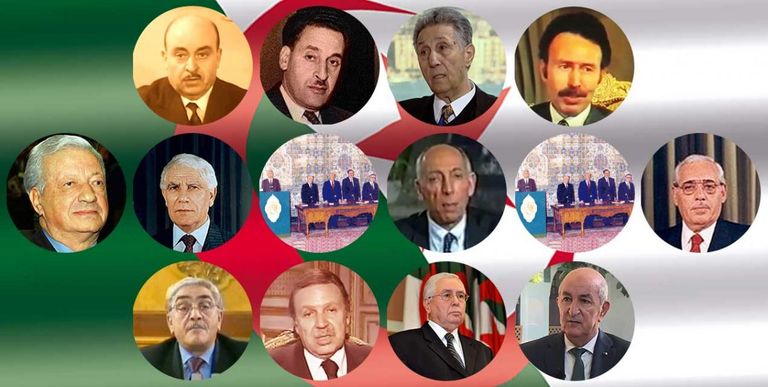 رؤساء الجزائر قبل الاستقلال ورؤساء الحكومات المؤقتة قبله جزائريون يناشدون أمل التغيير في بلادهم بمظاهرة للحراك الشعبي - أرشيفية