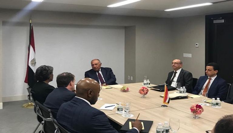 لقاء وزير الخارجية المصري مع المندوبة الأمريكية بالأمم المتحدة