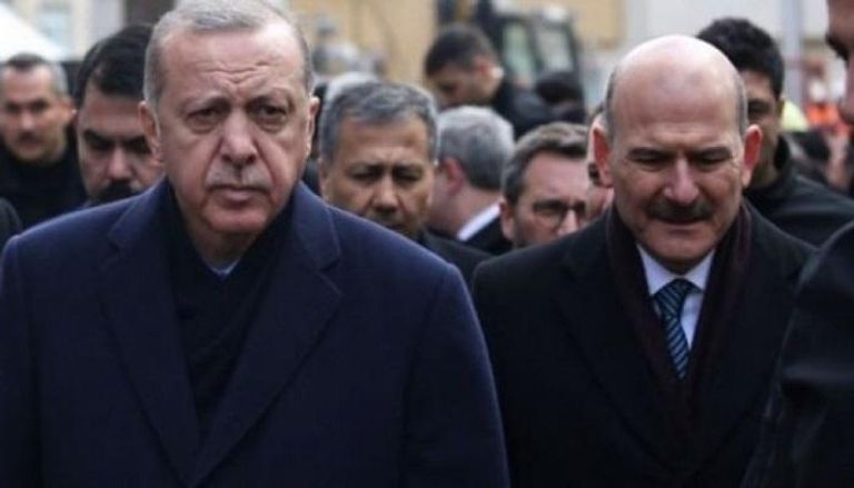 الرئيس التركي رجب طيب أردوغان ووزير داخليته- أرشيفية