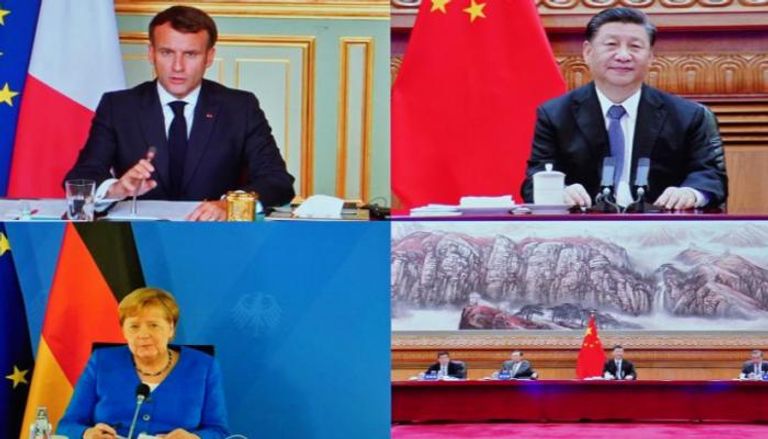 الرئيس الصيني خلال قمة افتراضية مع ماكرون وميركل