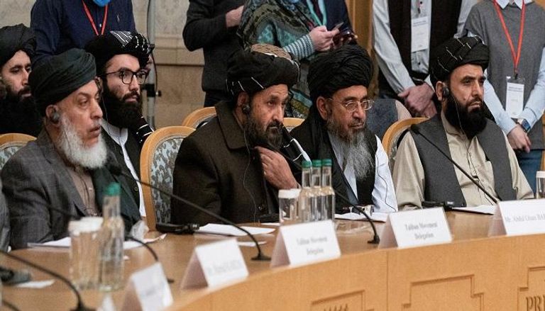 قيادات من طالبان خلال مباحثات في موسكو 