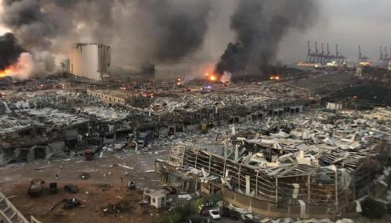 آثار الدمار في بيروت جراء انفجار المرفأ - أرشيفية