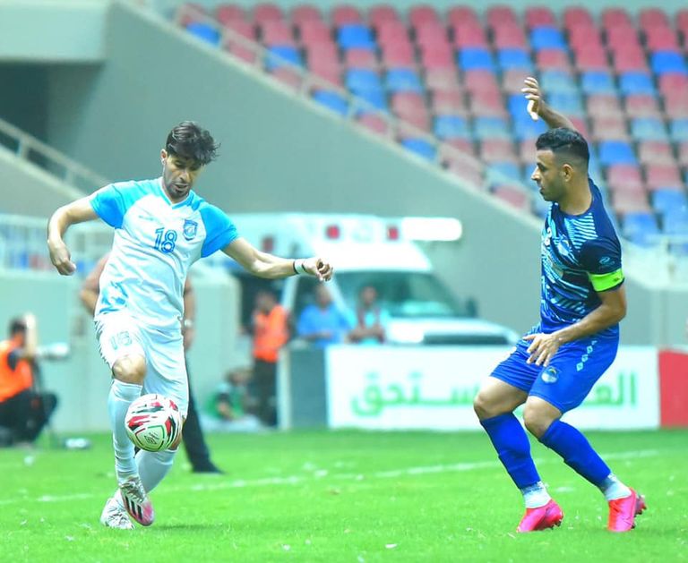 من مباراة الزوراء ونفط ميسان بالدوري العراقي