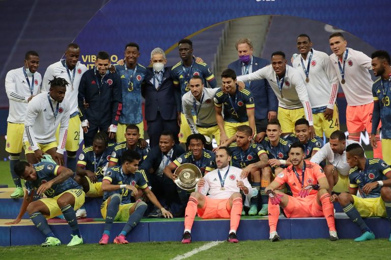 فرحة كولومبيا ببرونزية كوبا أمريكا 2021