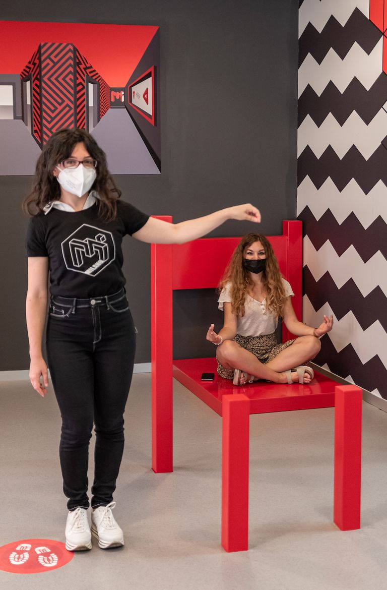 إحدى غرف متحف الأوهام في مدينة ميلانو الإيطالية