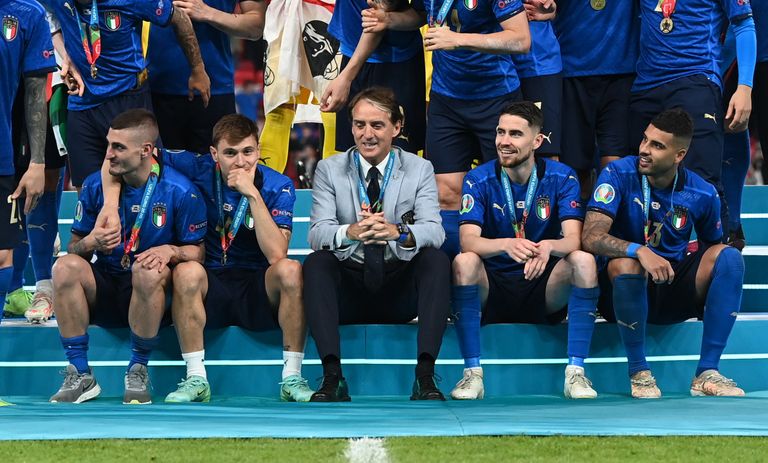 منتخب إيطاليا بطل يورو 2020 روبرتو مانشيني مدرب إيطاليا
