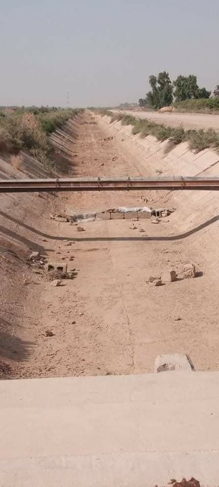 انحسار نهر ديالي بعد موجة جفاف