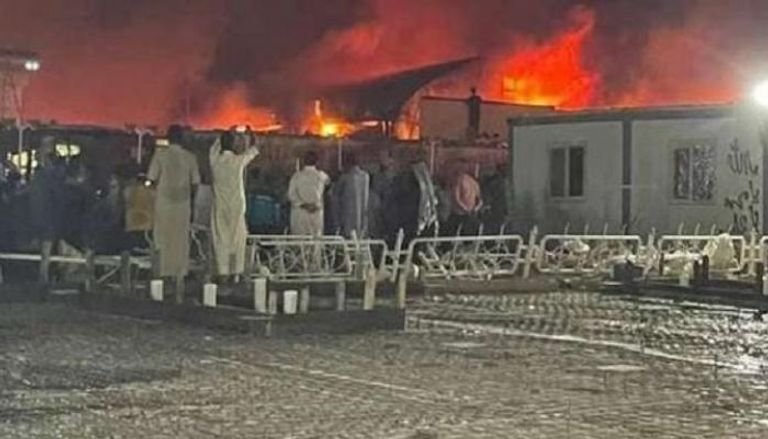 صورة متداولة لحريق مستشفى الحسين 