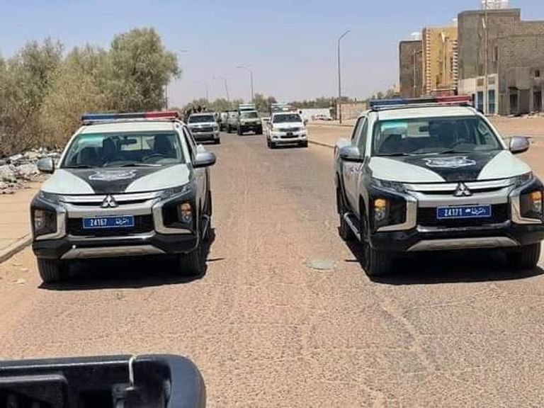 قوات الجيش الليبي داخل مدينة مرزق