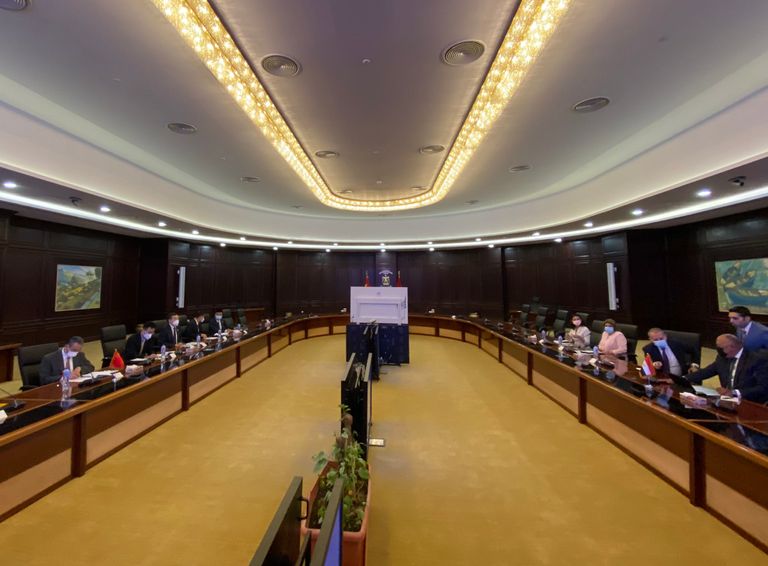 وزير الخارجية المصري خلال لقاء نظيره الصيني