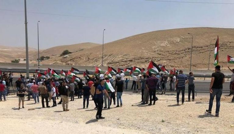 احتجاجات فلسطينية سابقة ضد قرار هدم قرية الخان الأحمر