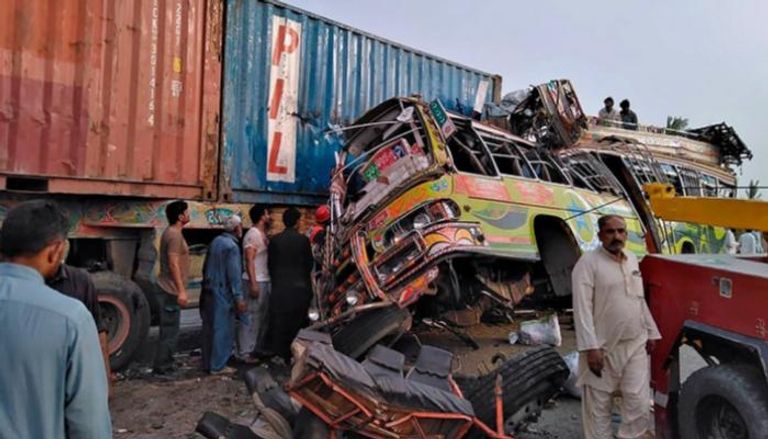 حادث تصادم في باكستان