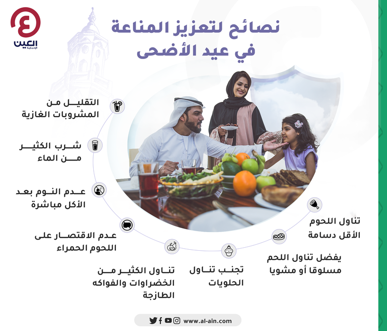 نصائح لتعزيز المناعة في عيد الأضحى