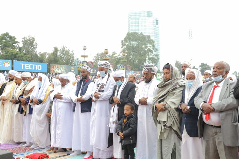 جانب من احتفالات مسلمي إثيوبيا بعيد الأضحى