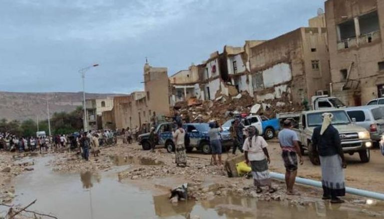 وفاة 7 أشخاص جراء سيول الأمطار شرقي اليمن 