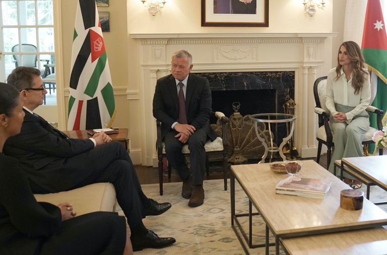 الرئيس الأمريكي جو بايدن خلال لقاء العاهل الأردني الملك عبدالله الثاني