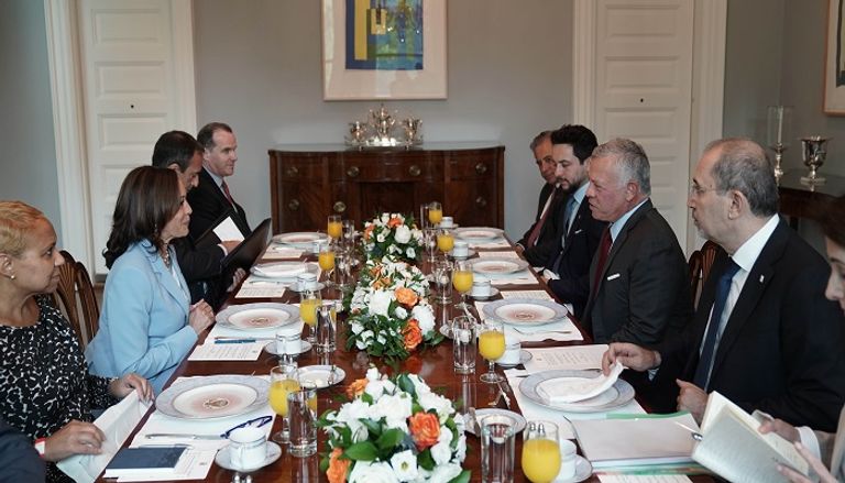 الرئيس الأمريكي جو بايدن خلال لقاء العاهل الأردني الملك عبدالله الثاني