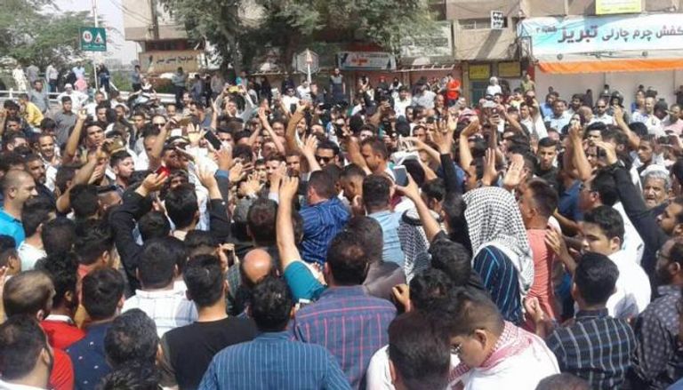 جانب من احتجاجات خوزستان 