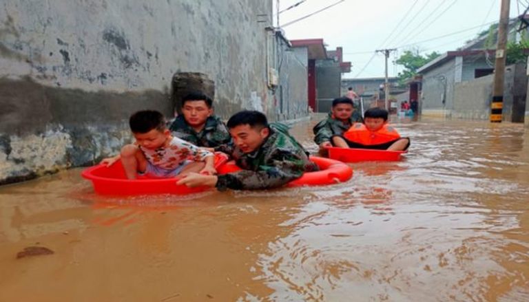 فيضانات عارمة في الصينأخب