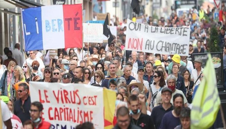 جانب من الاحتجاجات التي تشهدها باريس