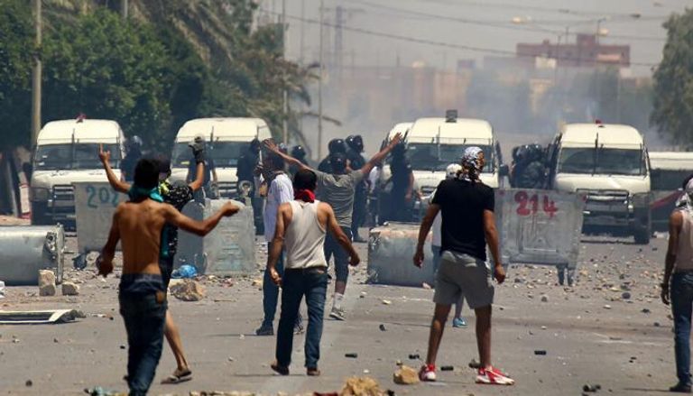 مواجهات سابقة بين الأمن ومحتجين في تونس- أرشيفية