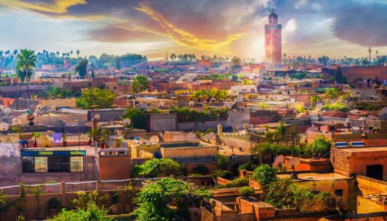 صورة بانورامية للمدينة القديمة لمراكش
