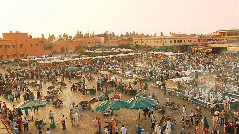 صورة بانورامية للمدينة القديمة لمراكش