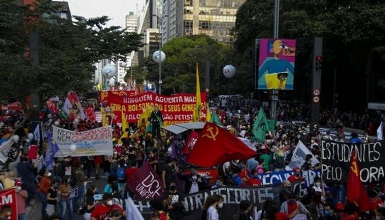 جانب من مظاهرات ضد رئيس البرازيل- أ.ف.ب