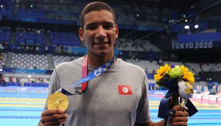 السباح التونسي أحمد الحفناوي في أولمبياد طوكيو 2021