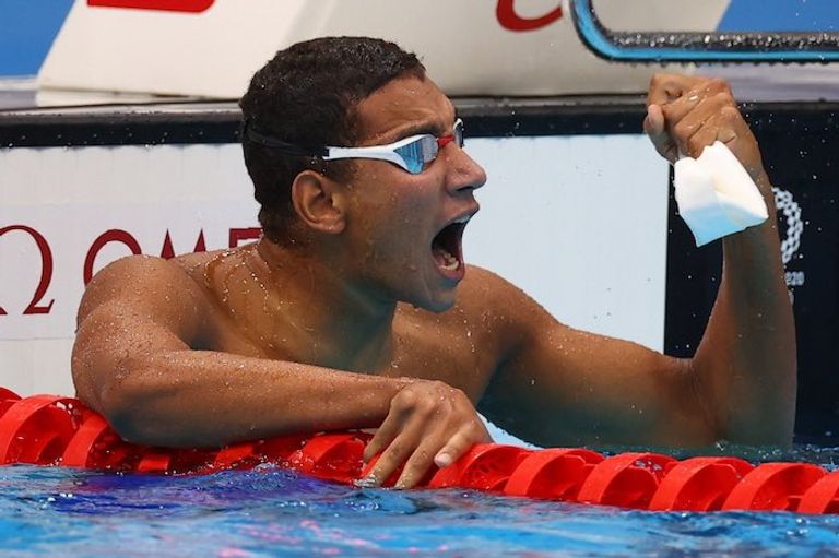 السباح التونسي أحمد الحفناوي البطل التونسي أحمد الحفناوي