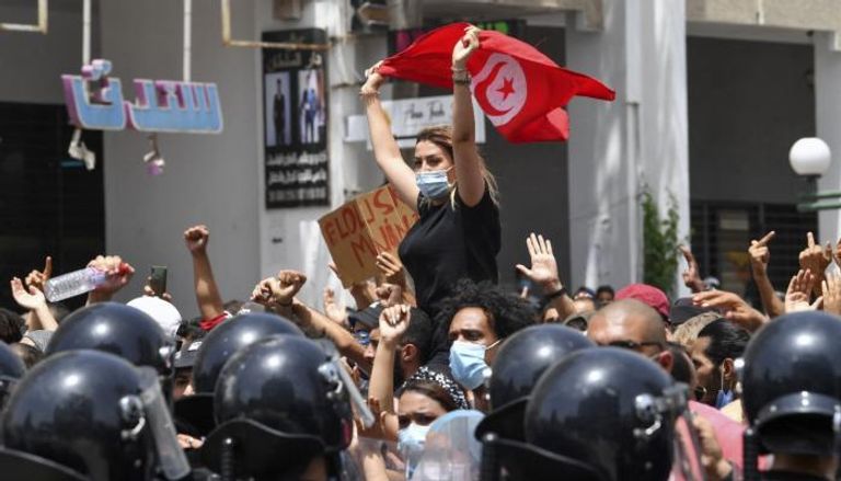 مظاهرات ضد الإخوان بتونس