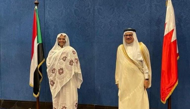 جانب من لقاء وزير خارجية البحرين ونظيرته السودانية