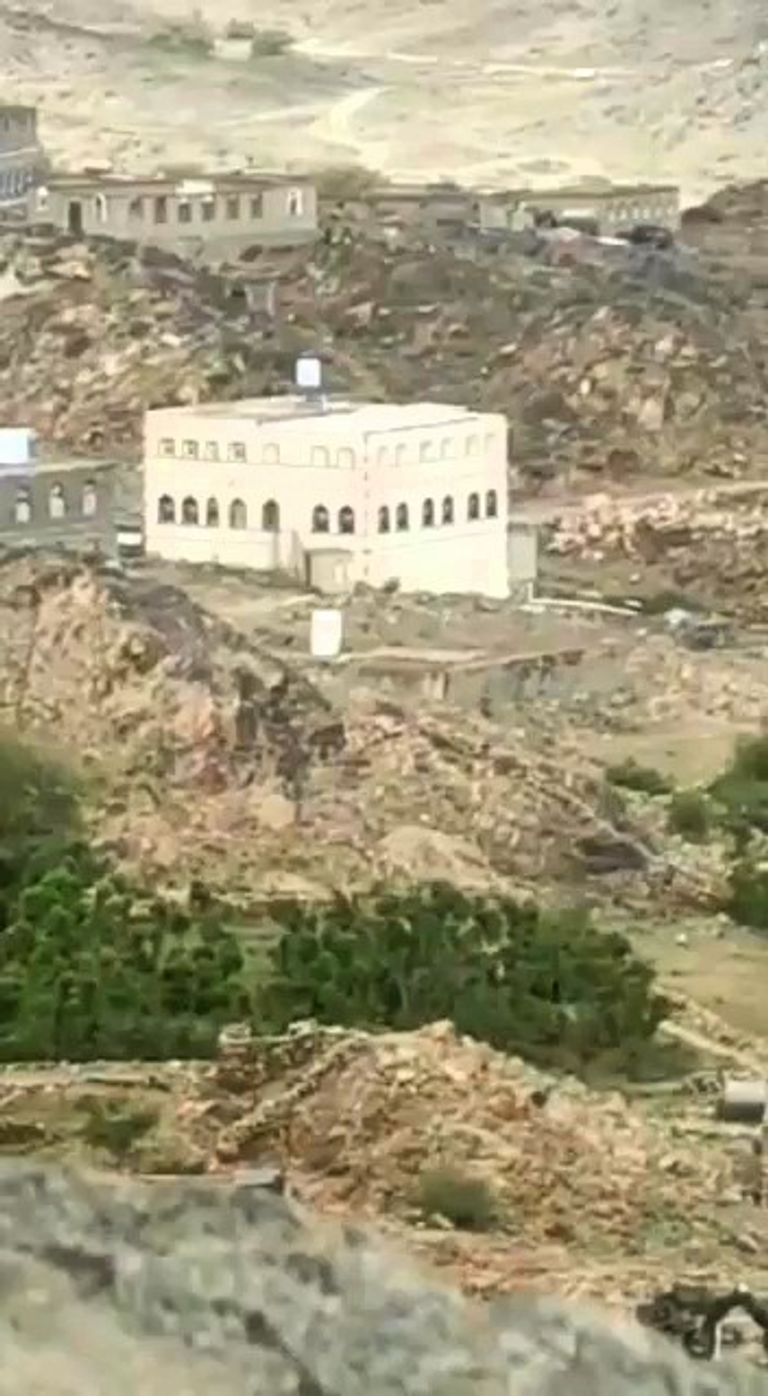 المنزل الذي فجرته مليشيا الحوثي في البيضاء