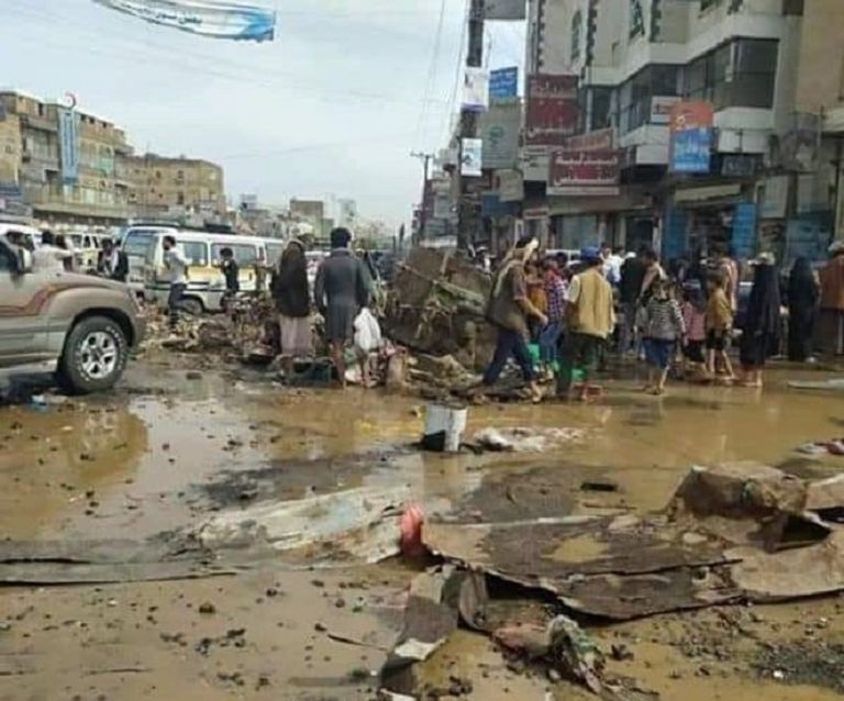 السيول تفضح مشاريع الحوثي الوهمية في البنية التحتية