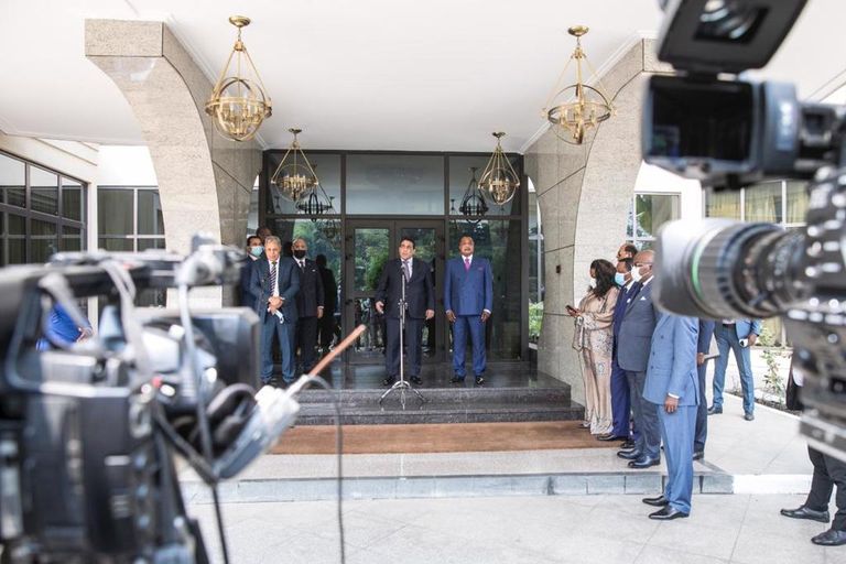 رئيس المجلس الرئاسي الليبي والرئيس الكنغولي