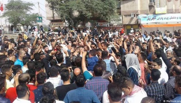 جانب من الاحتجاجات في إيران 