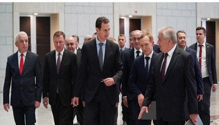  الرئيس السوري مع المبعوث الخاص للرئيس الروسي 